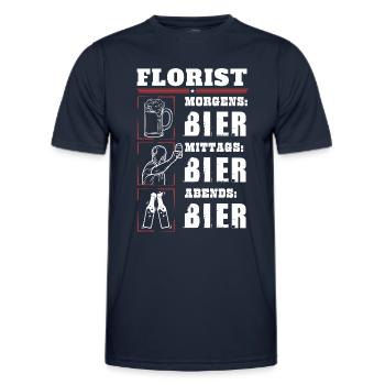 Mon quotidien de fleuriste - T-shirt sport Homme - bleu marine - Devant - AI Model Male 178 dark (178cm)