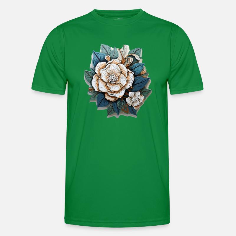 Fleurs blanches T-shirt sport Homme