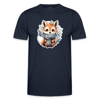 Winter Fuchs - Männer Funktions-T-Shirt - Navy - Vorne - AI Model Male 178 dark (178cm)