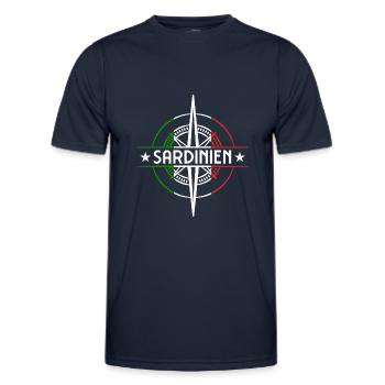 Sardaigne - T-shirt sport Homme - bleu marine - Devant - AI Model Male 178 dark (178cm)