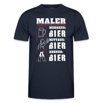 Mon quotidien de peintre - T-shirt sport Homme - bleu marine - Devant - AI Model Male 178 dark (178cm)
