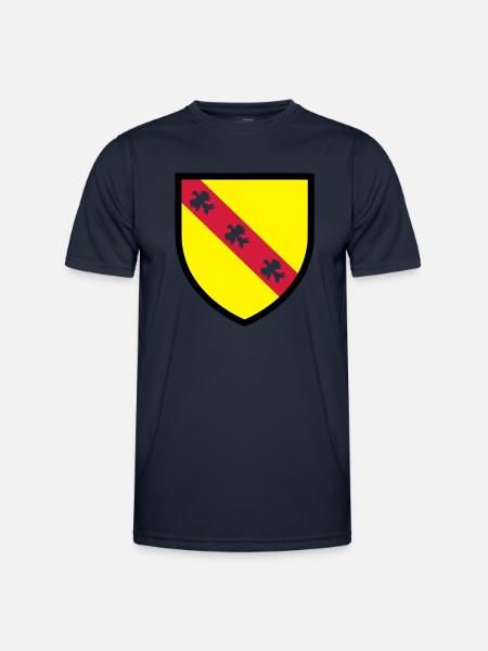 Blason Lorraine (T) - T-shirt sport Homme - bleu marine