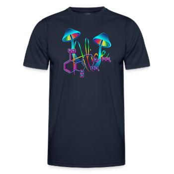 Trash Asset - Alice [rainbow] - Men's Functional T-Shirt - navy - Front - AI Model Male 178 dark (178cm)