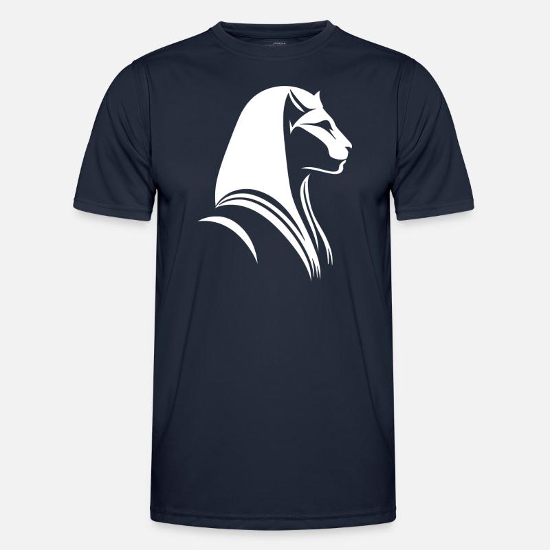 Cat Egypt Pharaoh Silhouette - Men's Functional T-Shirt - navy