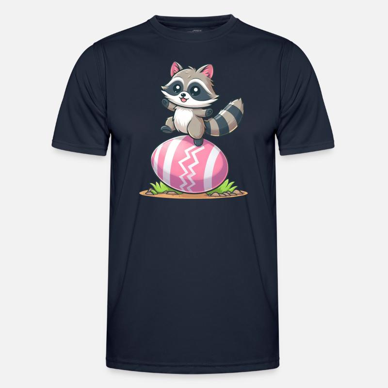 Easter Raccoon Easter Egg - Men's Functional T-Shirt - navy