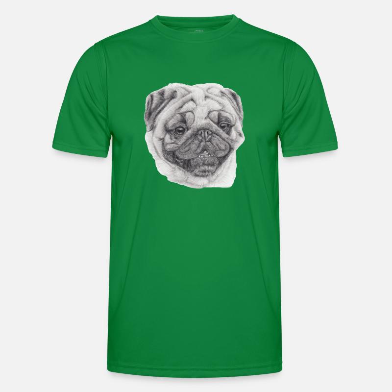 Mops Mops 2 Männer Funktions-T-Shirt