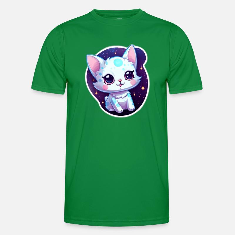« Kitty Galaxy: Dessin animé mignon flottant dans l’espace » T-shirt sport Homme