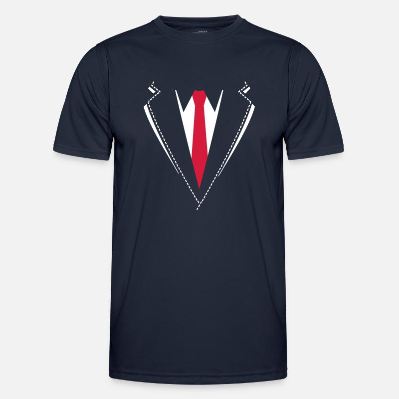 Fliege oder Krawatte Kostüm. - Männer Funktions-T-Shirt - Navy