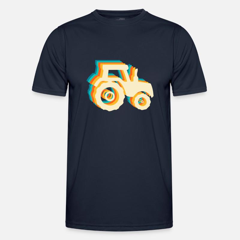 Retro tractor - Men's Functional T-Shirt - navy