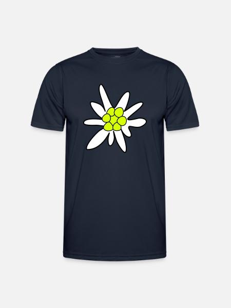 Edelweiss, ghosteweed - Men's Functional T-Shirt - navy