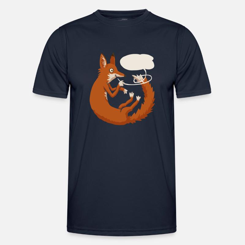 Fuchs Sprechblase Männer Funktions-T-Shirt