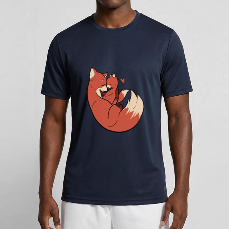 Fox Cuddle Freund oder Freundin Geschenk Männer Funktions-T-Shirt