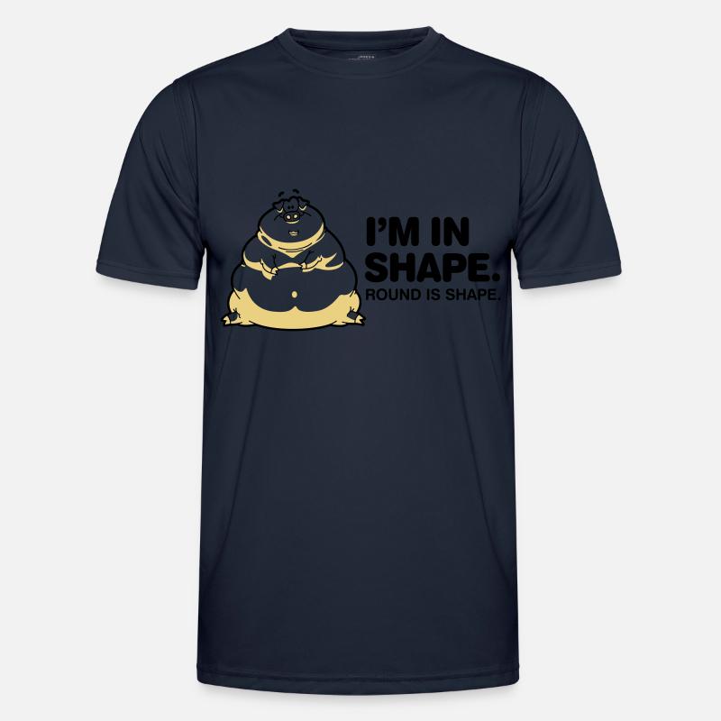 I m in great shape. Circular is also a form. - Men's Functional T-Shirt - navy