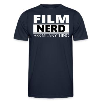 film nerd - Men's Functional T-Shirt - navy - Front - AI Model Male 178 dark (178cm)