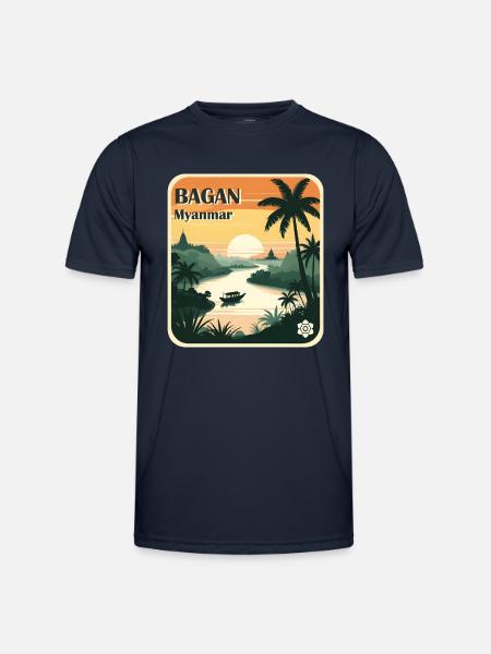 Bagan, Myanmar - Men's Functional T-Shirt - navy