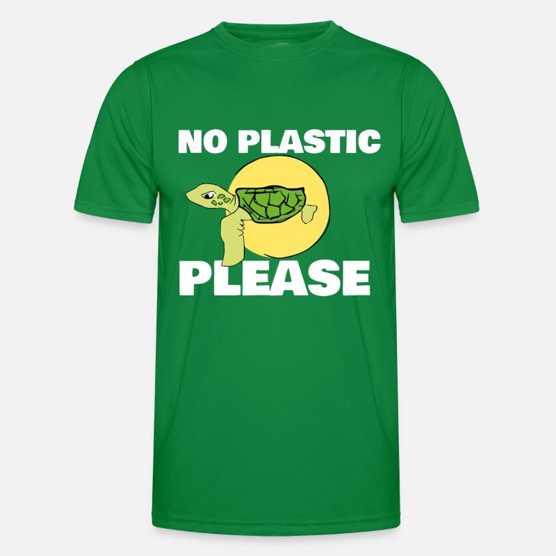 No Plastic Please Men's Functional T-Shirt