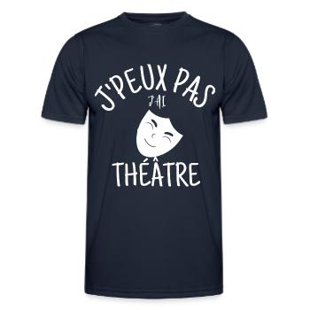 j'peux pas j'ai théâtre - T-shirt sport Homme - bleu marine - Devant - AI Model Male 178 dark (178cm)