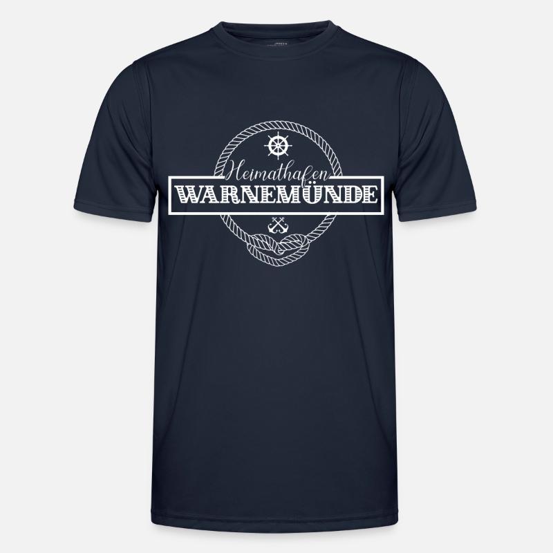 Heimathafen Warnemünde - Männer Funktions-T-Shirt - Navy