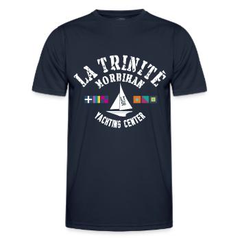 La Trinité sur mer yacht center - T-shirt sport Homme - bleu marine - Devant - AI Model Male 178 dark (178cm)