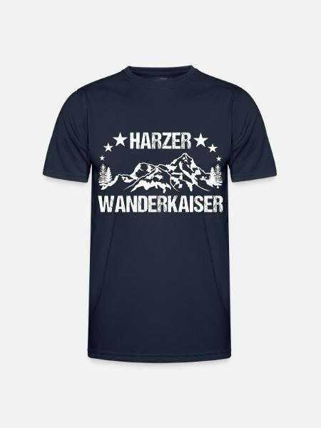 Harz Wanderkaiser Harzer Wanderung Geschenk - Männer Funktions-T-Shirt - Navy