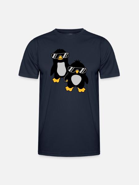 Penguins Crew 2 Amis - T-shirt sport Homme - bleu marine