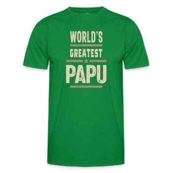 Le plus grand Papu - T-shirt sport Homme - vert - Devant - AI Model Male 178 dark (178cm)
