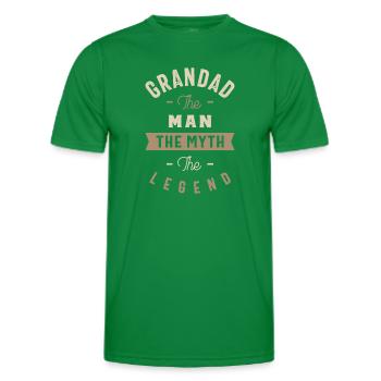 Grandad The Myth - Men's Functional T-Shirt - kelly green - Front - AI Model Male 178 dark (178cm)