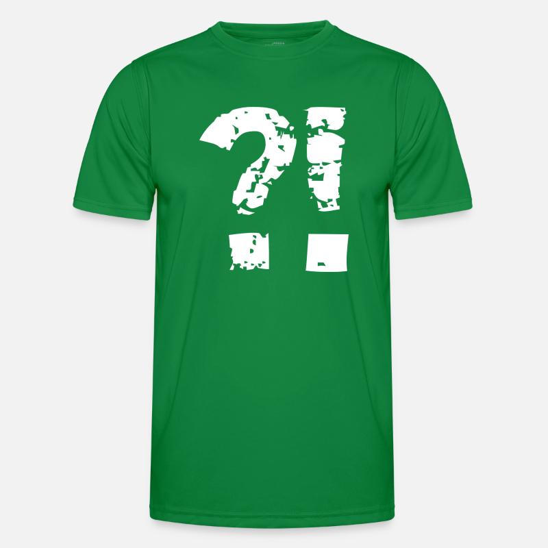 Fragezeichen Ausrufezeichen Comicstyle. Männer Funktions-T-Shirt