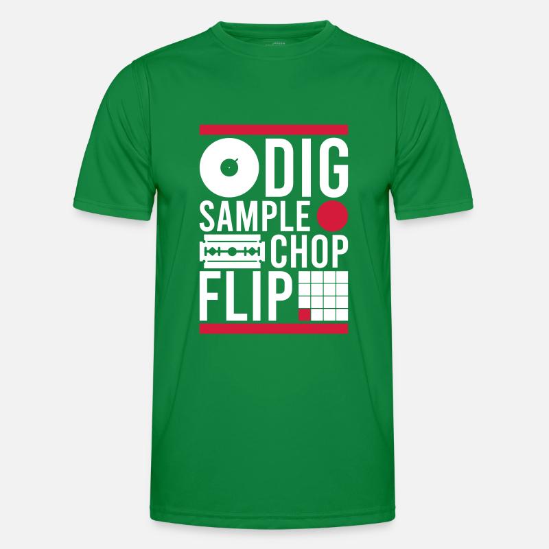 DIG SAMPLE CHOP FLIP BEATMAKER BEATS Men's Functional T-Shirt