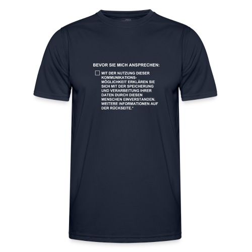 DSGVO Checkbox - Männer Funktions-T-Shirt