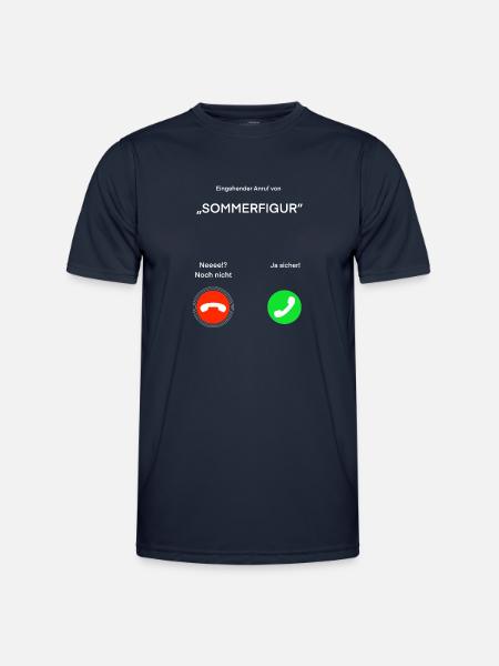 Sommer Figur Anruf - Männer Funktions-T-Shirt - Navy