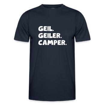 Cool. Awesome. Camper - Men's Functional T-Shirt - navy - Front - AI Model Male 178 dark (178cm)