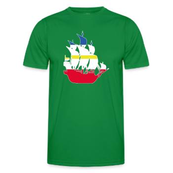 Mecklenburg-Western Pomerania boat - Men's Functional T-Shirt - kelly green - Front - AI Model Male 178 dark (178cm)