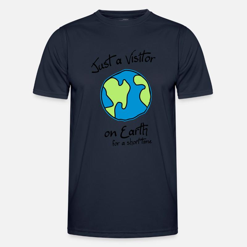 Visitor on Earth - Männer Funktions-T-Shirt - Navy