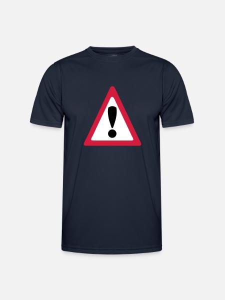 Warning Sign - Men's Functional T-Shirt - navy