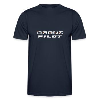 Drone Drones Drone Flight Drone Pilot - Men's Functional T-Shirt - navy - Front - AI Model Male 178 dark (178cm)