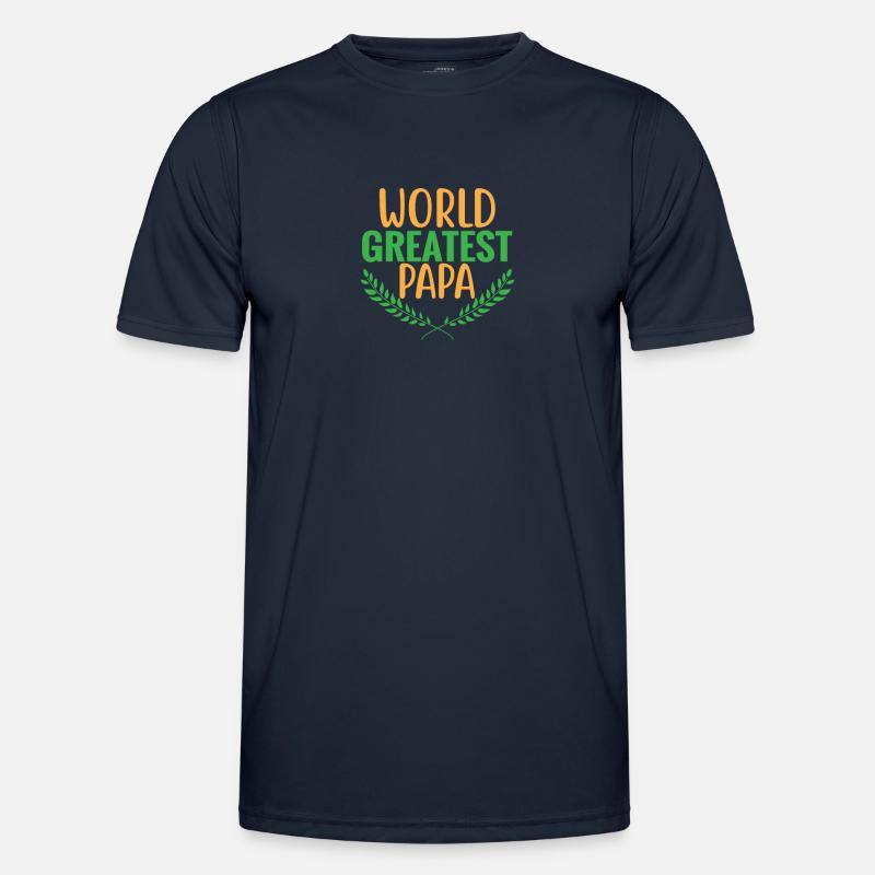 Papa Werdender Vater Geschenk Geschenkidee - Männer Funktions-T-Shirt - Navy