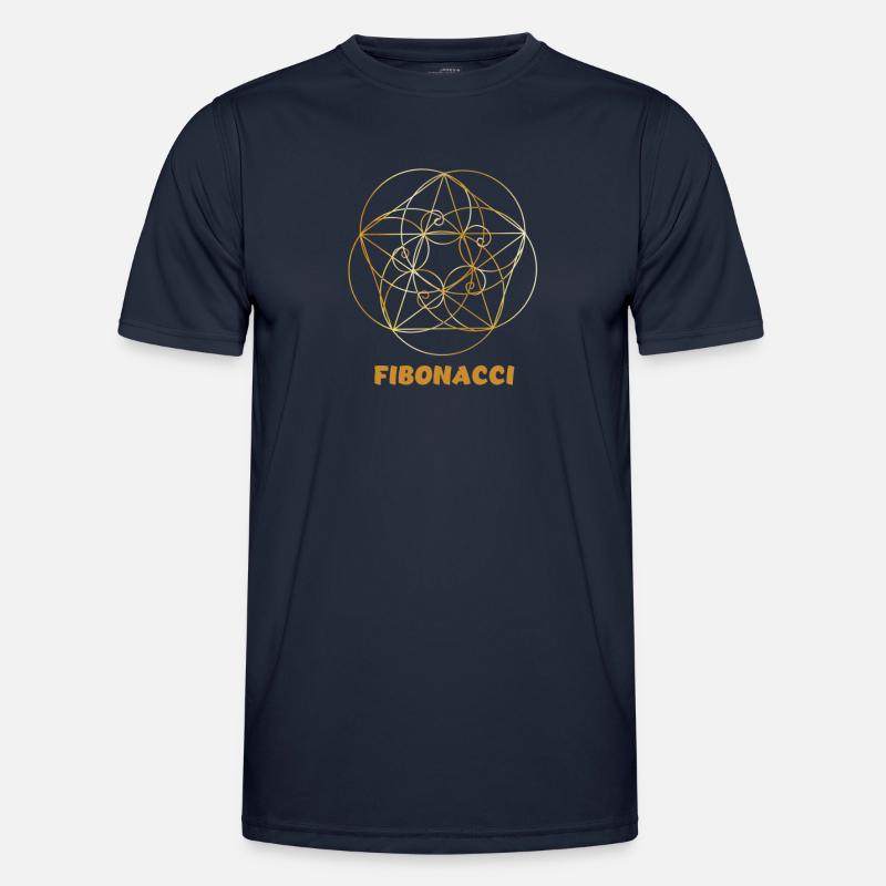 Leonardo Fibonacci Mathematician Math Series Sequence - Men's Functional T-Shirt - navy