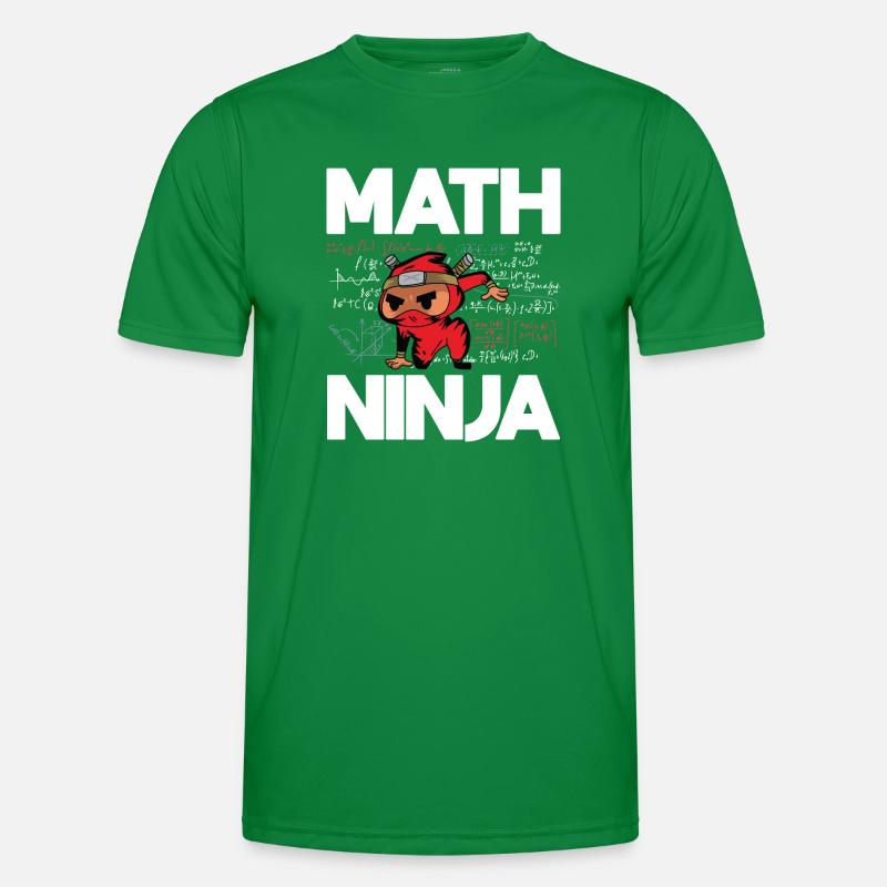 Funny Math Ninja For Mathematics Teacher Student Men's Functional T-Shirt