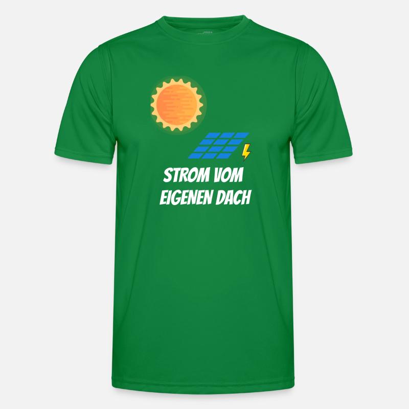 Solarstrom vom eigenen Dach Männer Funktions-T-Shirt
