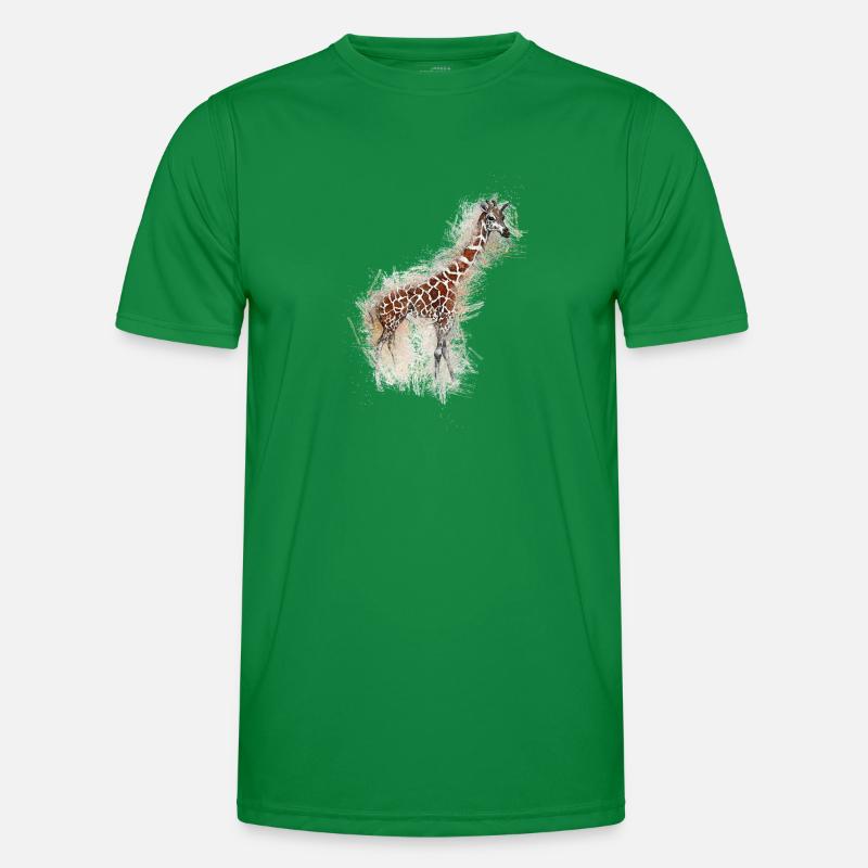 Giraffe Männer Funktions-T-Shirt