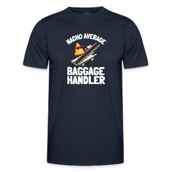 Baggage Handler Airfield Airport Worker - Men's Functional T-Shirt - navy - Front - AI Model Male 178 dark (178cm)