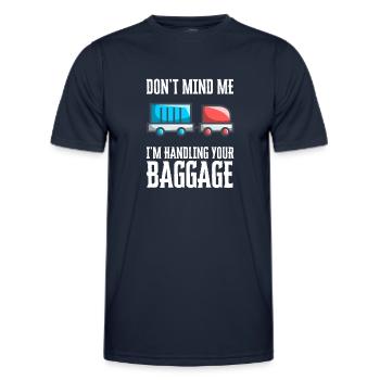 Baggage Handler Airfield Airport Worker - Men's Functional T-Shirt - navy - Front - AI Model Male 178 dark (178cm)