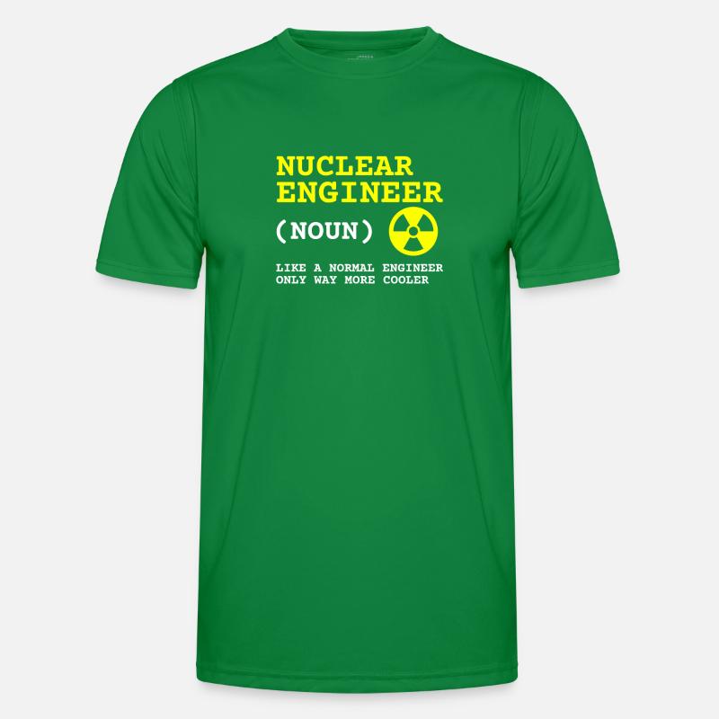 Uranium Fission Nuclear Engineering Theme Men's Functional T-Shirt