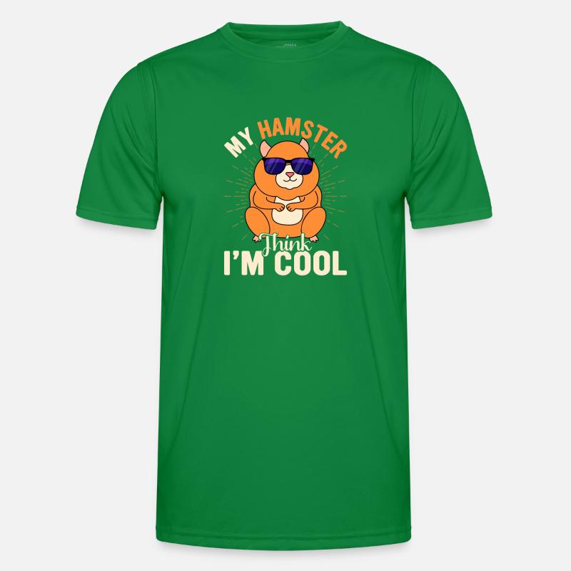 Mein Hamster Think I'm Cool - Geschenkidee Männer Funktions-T-Shirt