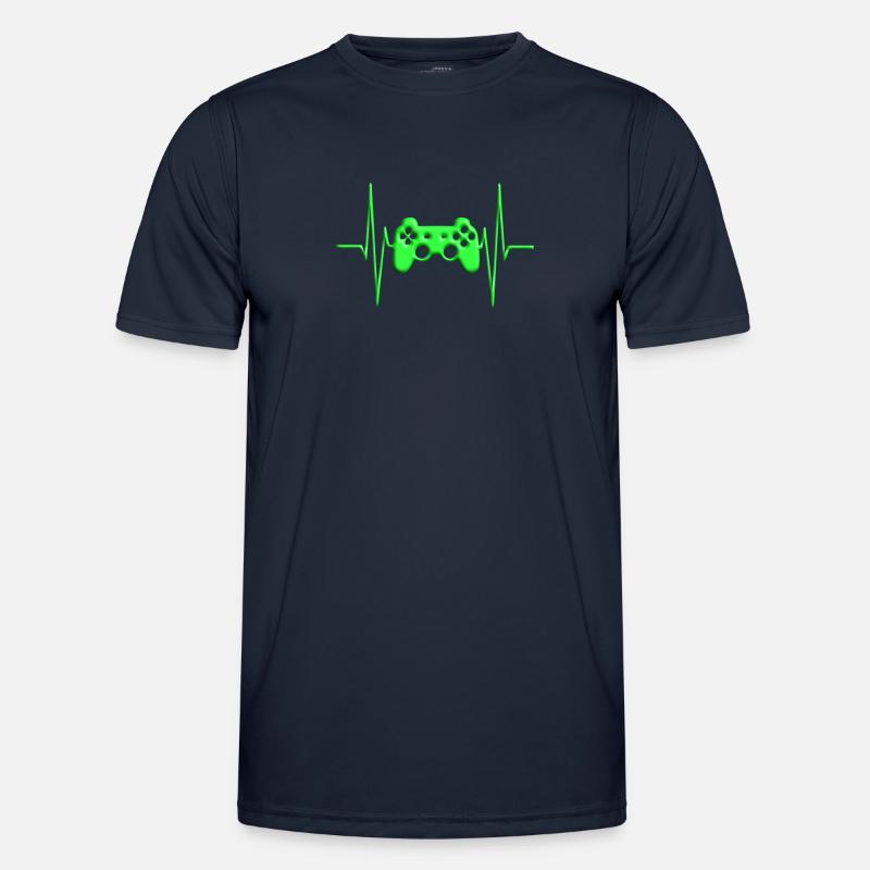 Console de jeu PS Controller Heartbeat T-shirt sport Homme