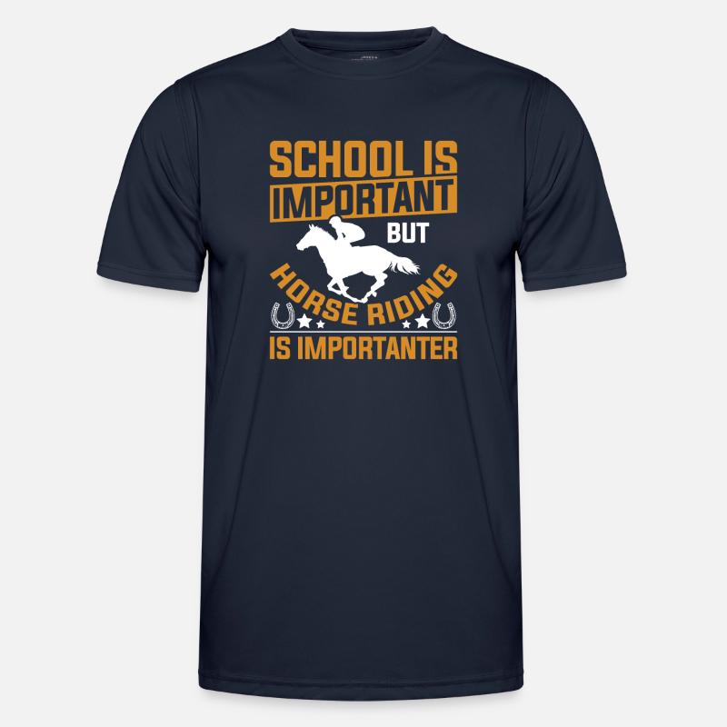 School is important Riding is important Men's Functional T-Shirt