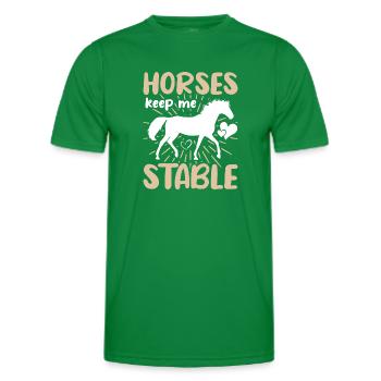 Pferde hält mich stabil - Männer Funktions-T-Shirt - Kelly Green - Vorne - AI Model Male 178 dark (178cm)