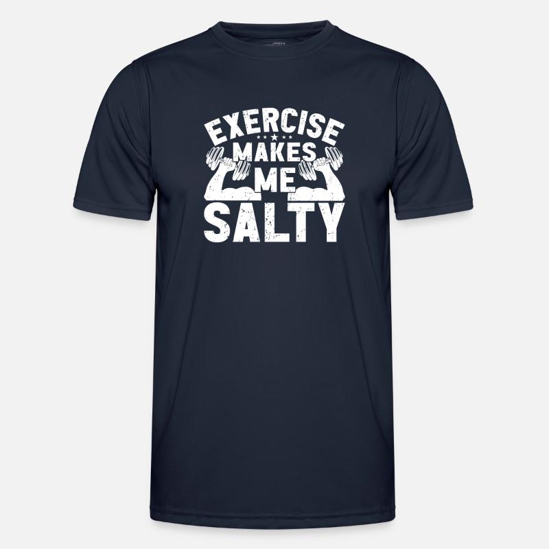 Exercise makes me salty - Men's Functional T-Shirt - navy