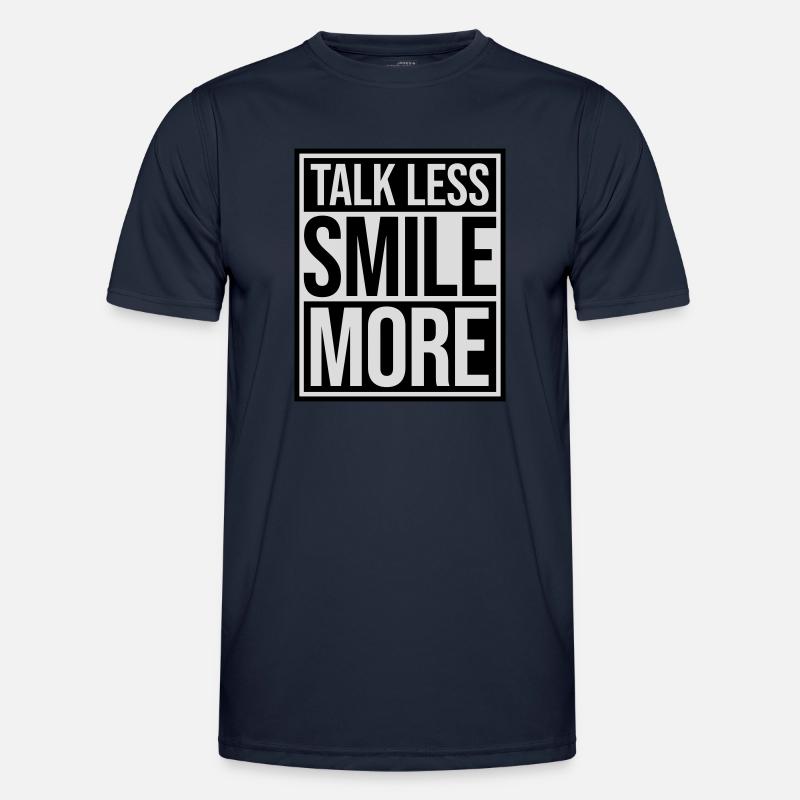 talk less smile more - Men's Functional T-Shirt - navy